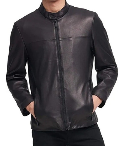 D K N Y  Men Faux Leather Jacket Talla Grande