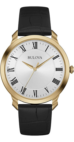 Reloj Clasico Para Hombre Bulova 97a123, Correa Cuero, 41mm