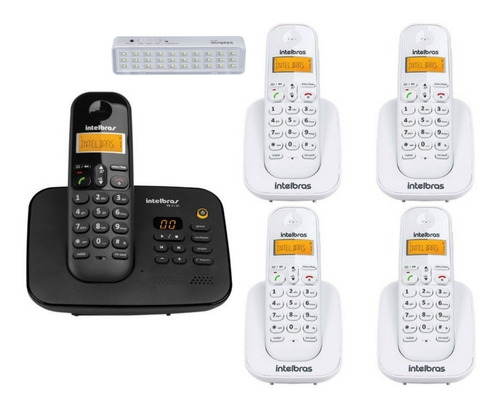 Telefone Intelbras Sem Fio Digital Ts 3130 + 4 Ramal Ts 3111