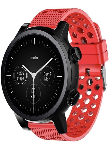 Malla De Silicona Deportiva Reloj Moto 360 3rd Gen Roja