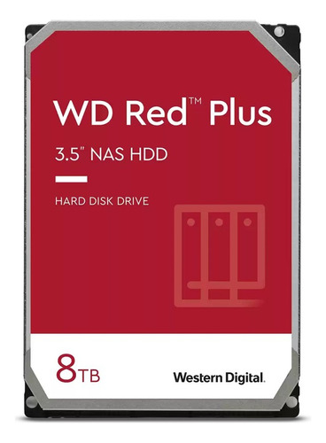 Hd Nas Wd 8tb Red Plus Sata 5640rpm 256mb 3,5  - Wd80efpx