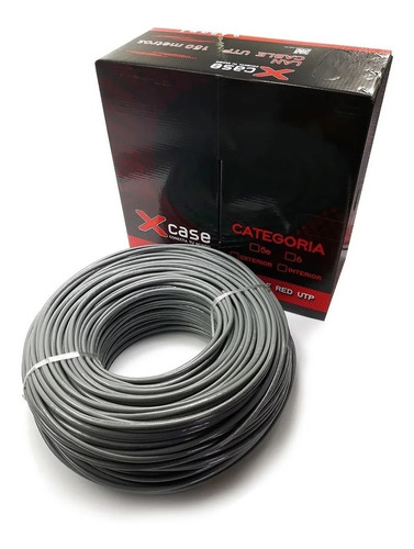 Bobina De Cable Red Utp Cat6 305m 0.50mm Gris Original Xcase