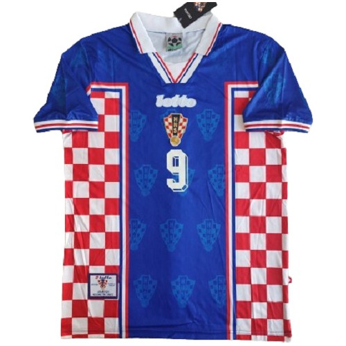 Camiseta Retro Croacia 1998 Suplente 9 Suker