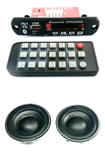 Kit-placa Decodificada Amplificada+2 Alto-falante 3ohms 5w 