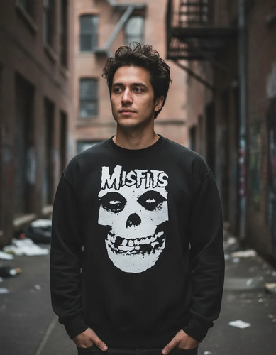 Sudadera Cuello Redondo Misfits Logo | Xgogo