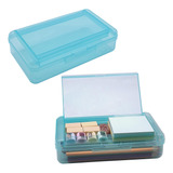 Caja De Lapices, 1 Caja De Lapices Transparente De Doble Cap