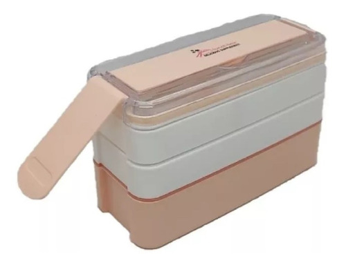 Porta Comida Lunch Box Ecológico Bpa Free 3 Compartimientos