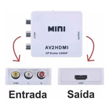 Mini Adaptador Conversor Entrada Av2 Rca Saída Hdmi Já
