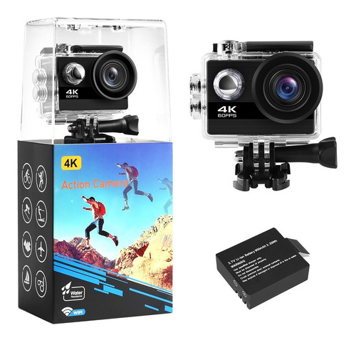 Camara De Accion 4k 60 Fps 30 Mts 24mp + Accesorios + 32gb