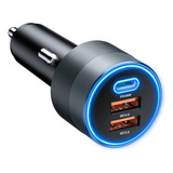 Sonru Cargador De Coche Usb C, 66w/9a Pd3.0 Dual Qc 3.0 Fast