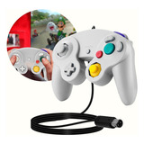 Control Gamecube Joystick Clásico Alámbrico Para Nintendo Color Blanco