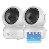 Camara Seguridad Domo Ip Wifi Ezviz C6n X2 + Memoria 32gb