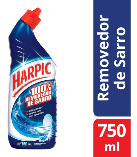 Gel Limpiador Harpic Desinfectante Para Inodoros 750 Ml