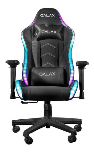 Cadeira Gamer Galax Preta Gaming Chair Gc-01 Rgb Rg01p4dby0 Cor Preto Material Do Estofamento Couro