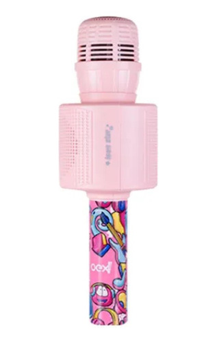 Microfone Teen Bluetooth 5.0 Oex Mk301 Recarregável Rosa