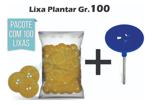 Lixa Plantar 100 + Suporte (mandril) Podologia Podo System