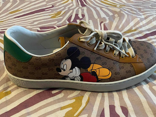 Tenis Gucci Colaboracion Disney Originales Talla 7 1/2 Usa