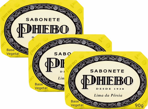 Sabonete Em Barra Phebo 90g Lima Da Persia Pack C/ 3 Wxz