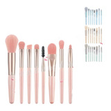 Set X8 Brochas Viajeras Pinceles Maquillaje Make Up Profesio