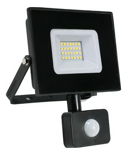 Foco Proyector De Área Smd Street Con Sensor 30w Luz Fría Color De La Carcasa Negro