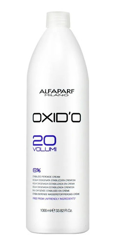 Crema Oxid Activador Alfaparf 1 Litro Volumen 20, 30 