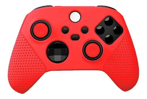 Case Xbox S X Capas Controle 1 Par De Grips Kit Vermelho 