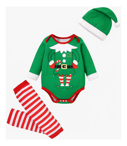 Mameluco Navideño Conjunto Bebé Navidad