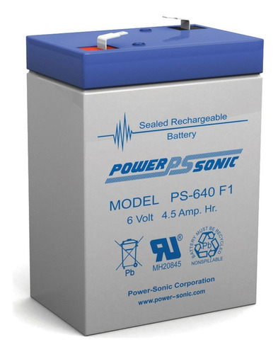 Bateria Respaldo Power Sonic Ps-640 F1 6v 4.5ah Agm