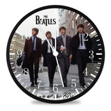 Reloj De Pared De Los Beatles Con Marco Negro, Grande, 12 Pu