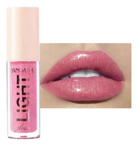 Labial Lipstick Liquido Humectante Brillo Larga Duración Acabado Brillante Color Rosa