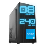 Pc Computador Cpu Intel Core I3 + Ssd 240gb 8gb Memória Nfe