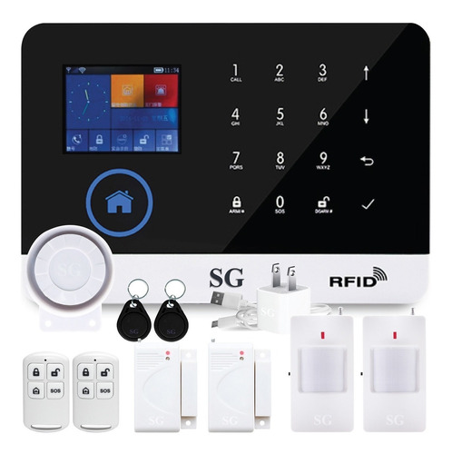 Alarma Touch Wifi Gsm Tel Seguridad Inalambrica Casa Vecinal