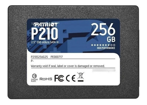 Disco Solido Ssd Patriot P210 256gb Sata 500mb/s  P210s256g2