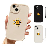 Funda Protectora Para iPhone Con Diseño De Sol Y Luna