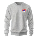 Sudadera Sweater Bordado Logo Escudo Capitan America Marvel