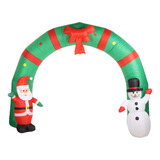 Arco Inflable Con Iluminación Led De Papá Noel Y Muñeco De N