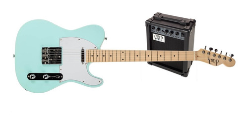 Pack Guitarra Telecaster Y Amplificador Creep Completo Mgr