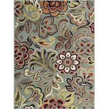 Alfombra Rectangular Dilek Transitional Floral Seafoam, 8 'x