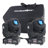 Spot Beam Cabeza Movil Led Gobos 90w 2 Piezas Con Maleta