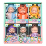 Kit 6 Miniaturas Reborn Bebê Infantil Lovelly Doll Bonecas
