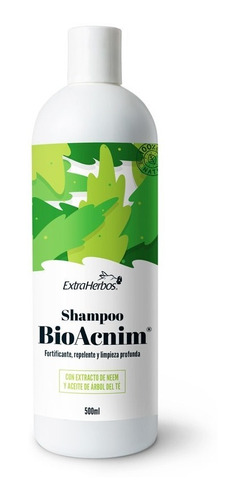 Shampoo Contra Piojos Extraherbos, Neem Y  De Arbol Del Té