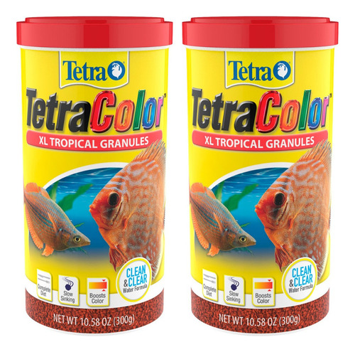 2 Bote De Alimento Tetra Tetracolor Tropical Granules 300g