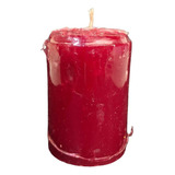 Velon Cirio Liso Color Rojo, Aromatico, Parafina Decorativo 