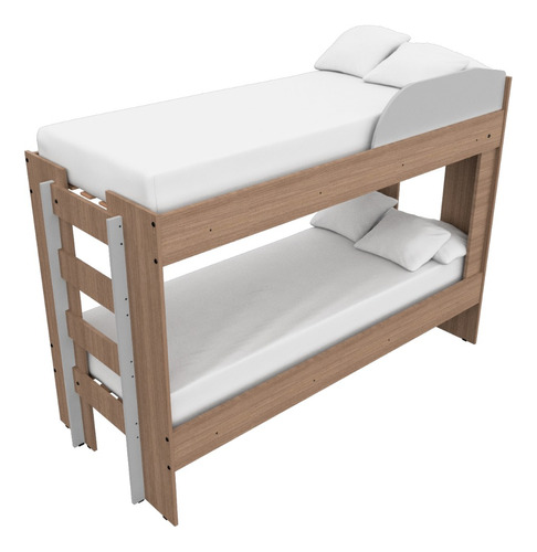 Cama Cucheta Doble Superpuesta Infantil Juvenil Melamina + +