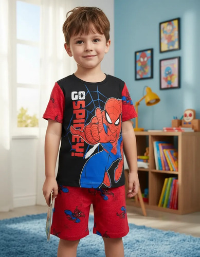 Pijama Hombre Araña Spider-man Marvel Para Niño