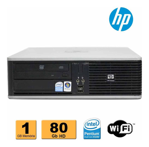 Cpu Hp Compaq Dc5800 Dual Core Ddr2 1gb Hd80 Leitor Dvd