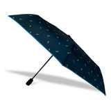 Paraguas Náutica Apertura Automática Personal Azul Con Logo