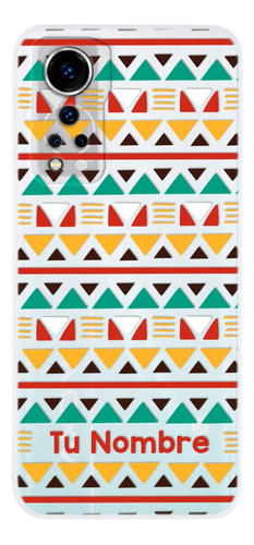 Funda Para Zte Étnico Tribal Abstracto Con Nombre