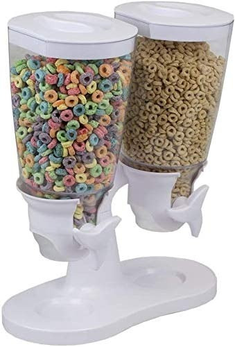 Estante Dispensador Doble Tanque Cereal Alimentos Secos 