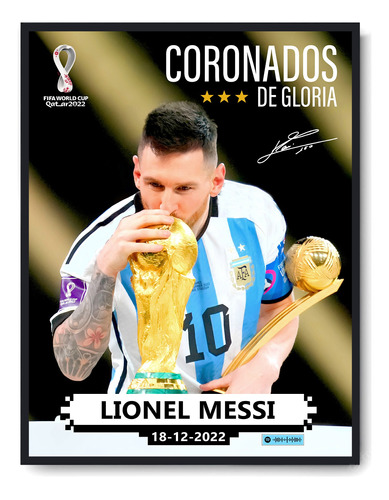 Cuadro Argentina Campeón 2021 - Lionel Messi - Copa America